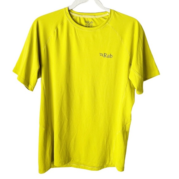 rab Shirts Rab Equipment Mens Technical Tshirt In Day Glow Yellow